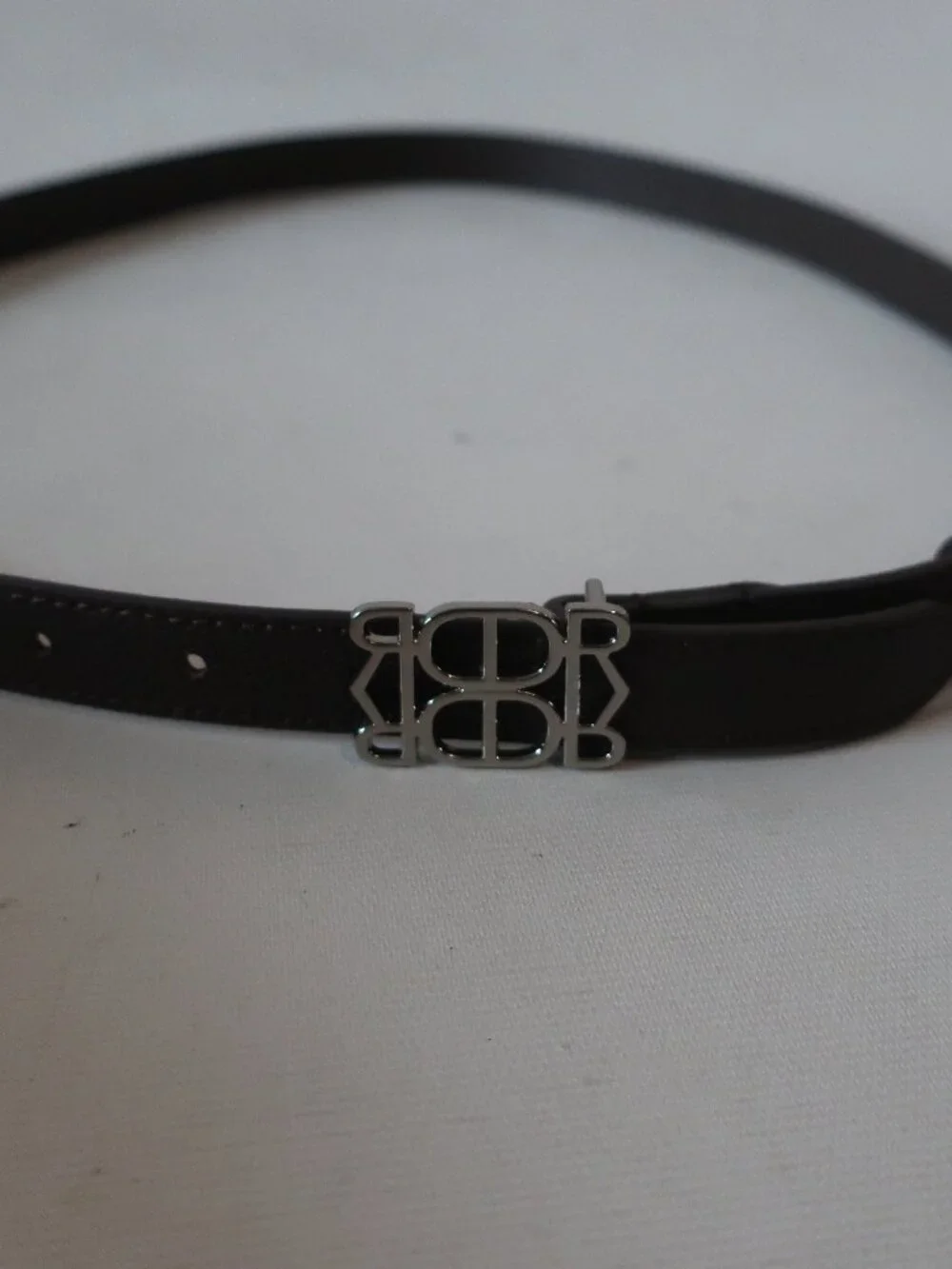 Womens De Rococo Dr Brown Signature Buckle Leather Pinhole Waist Belt M - L